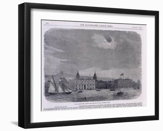 Solar Eclipse Seen over the Royal Observatory, Greenwich, 1858-null-Framed Giclee Print