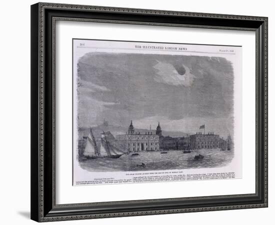 Solar Eclipse Seen over the Royal Observatory, Greenwich, 1858-null-Framed Giclee Print