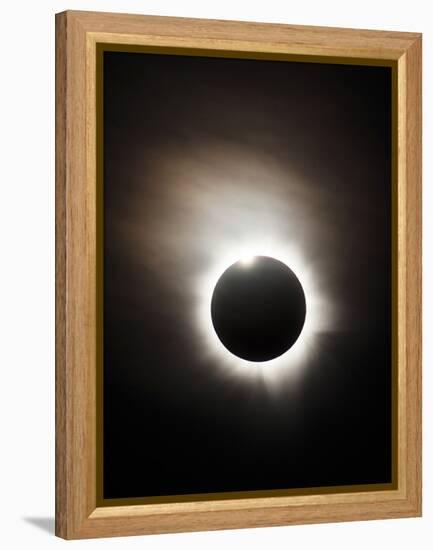 Solar Eclipse with Diamond Ring Effect, Queensland, Australia-Stocktrek Images-Framed Premier Image Canvas