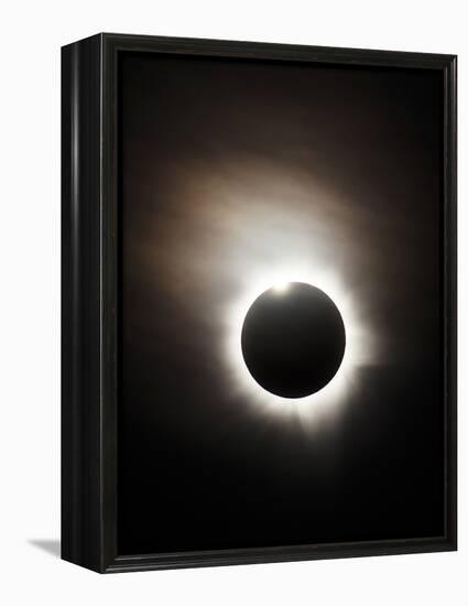 Solar Eclipse with Diamond Ring Effect, Queensland, Australia-Stocktrek Images-Framed Premier Image Canvas