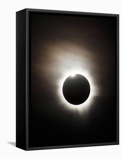 Solar Eclipse with Diamond Ring Effect, Queensland, Australia-Stocktrek Images-Framed Premier Image Canvas