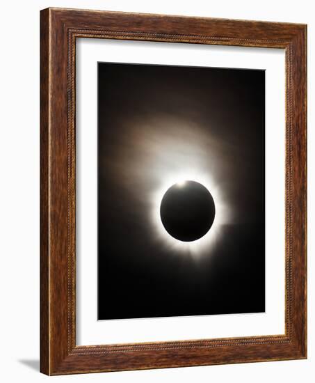 Solar Eclipse with Diamond Ring Effect, Queensland, Australia-Stocktrek Images-Framed Photographic Print