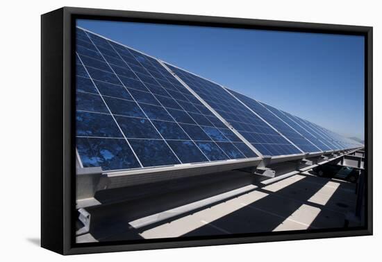 Solar Panels Installed on Top of a Parking Garage-null-Framed Premier Image Canvas