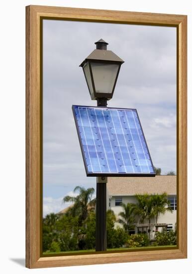 Solar Powered Street Lamp In Florida USA.-Mark Williamson-Framed Premier Image Canvas