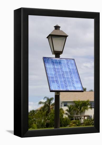 Solar Powered Street Lamp In Florida USA.-Mark Williamson-Framed Premier Image Canvas