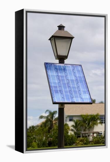 Solar Powered Street Lamp In Florida USA.-Mark Williamson-Framed Premier Image Canvas