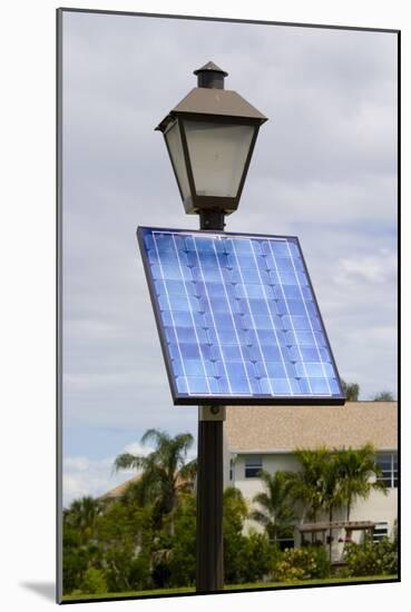 Solar Powered Street Lamp In Florida USA.-Mark Williamson-Mounted Photographic Print