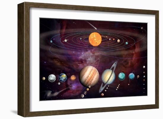 Solar System 1 (Variant 1)-Garry Walton-Framed Art Print