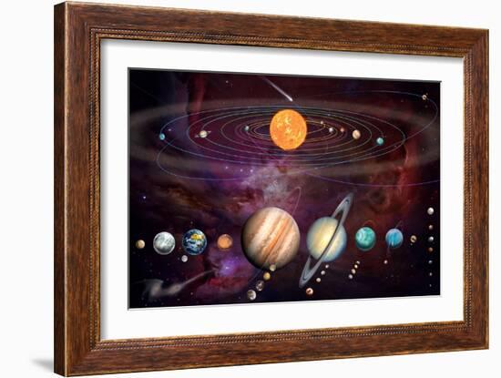 Solar System 1 (Variant 1)-Garry Walton-Framed Art Print