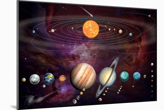 Solar System 1 (Variant 1)-Garry Walton-Mounted Art Print