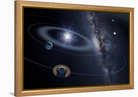 Solar System, Artwork-Detlev Van Ravenswaay-Framed Premier Image Canvas