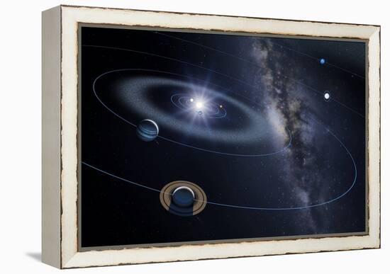 Solar System, Artwork-Detlev Van Ravenswaay-Framed Premier Image Canvas