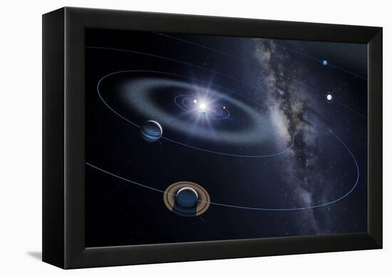 Solar System, Artwork-Detlev Van Ravenswaay-Framed Premier Image Canvas