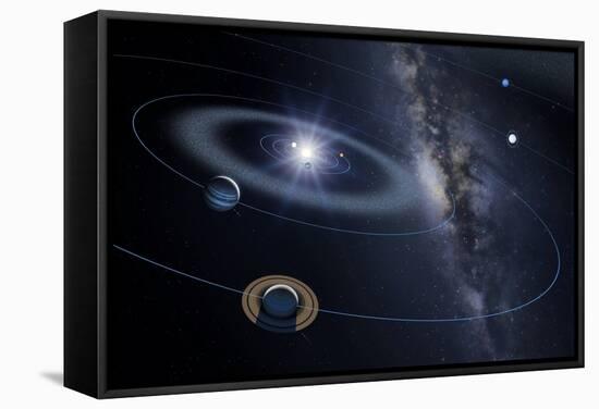 Solar System, Artwork-Detlev Van Ravenswaay-Framed Premier Image Canvas