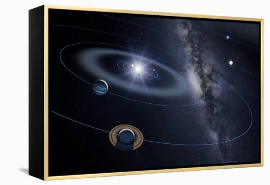 Solar System, Artwork-Detlev Van Ravenswaay-Framed Premier Image Canvas