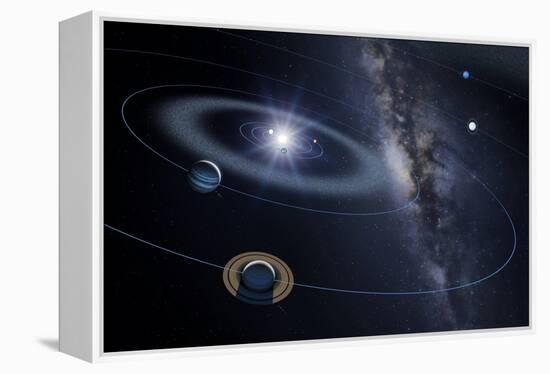 Solar System, Artwork-Detlev Van Ravenswaay-Framed Premier Image Canvas