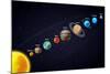 Solar System Astronomy Banner-Macrovector-Mounted Art Print