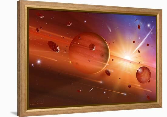 Solar System Formation-Detlev Van Ravenswaay-Framed Premier Image Canvas