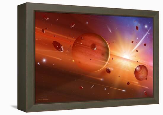 Solar System Formation-Detlev Van Ravenswaay-Framed Premier Image Canvas