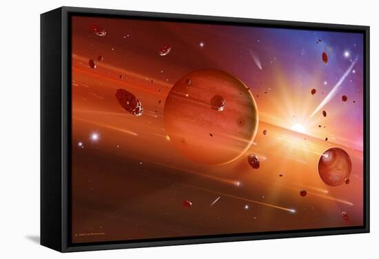 Solar System Formation-Detlev Van Ravenswaay-Framed Premier Image Canvas