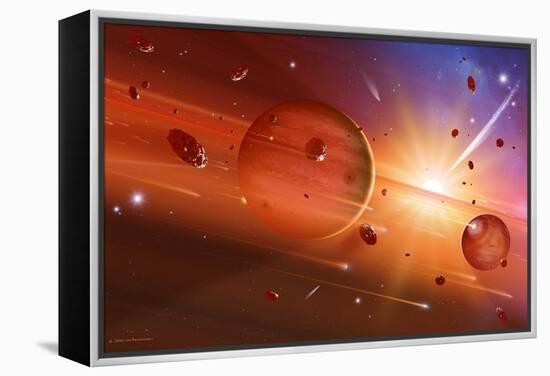 Solar System Formation-Detlev Van Ravenswaay-Framed Premier Image Canvas