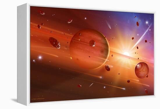 Solar System Formation-Detlev Van Ravenswaay-Framed Premier Image Canvas