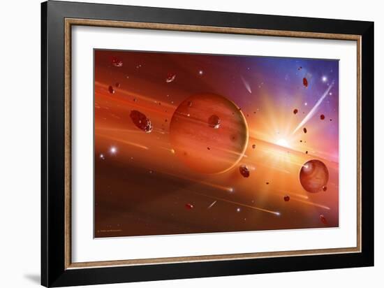 Solar System Formation-Detlev Van Ravenswaay-Framed Photographic Print