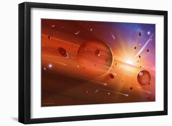 Solar System Formation-Detlev Van Ravenswaay-Framed Photographic Print