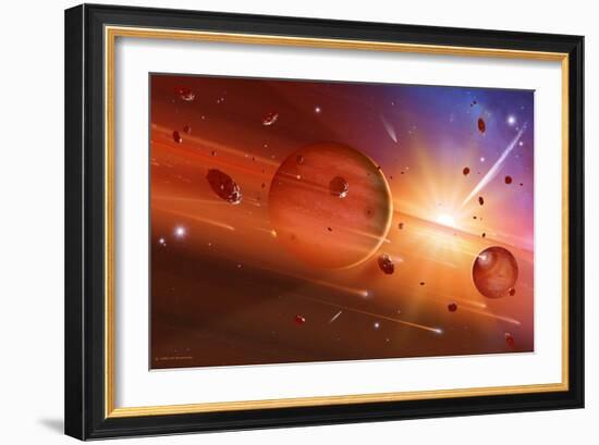 Solar System Formation-Detlev Van Ravenswaay-Framed Photographic Print