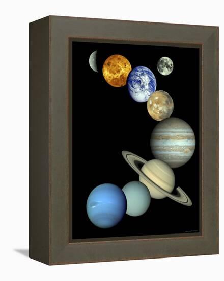 Solar System Montage-Stocktrek Images-Framed Premier Image Canvas