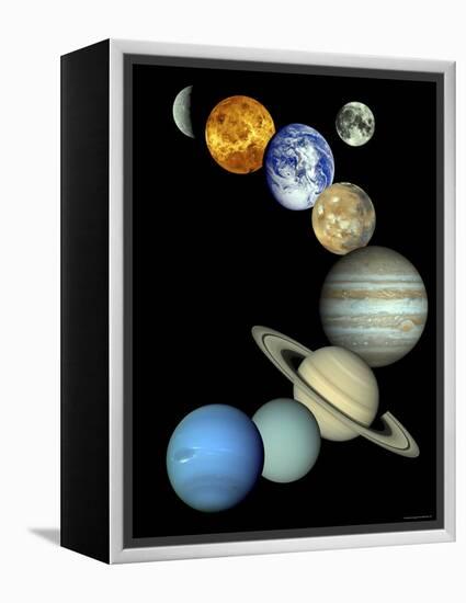 Solar System Montage-Stocktrek Images-Framed Premier Image Canvas