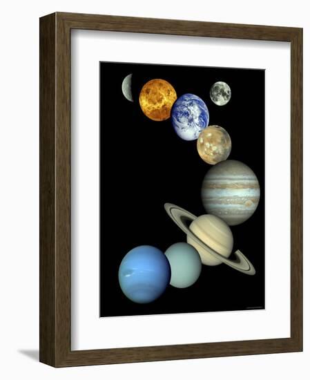 Solar System Montage-Stocktrek Images-Framed Photographic Print