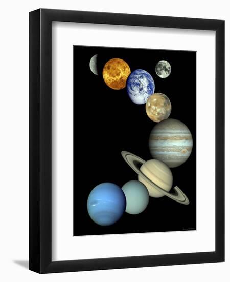 Solar System Montage-Stocktrek Images-Framed Photographic Print