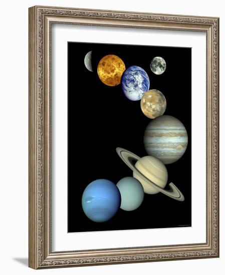 Solar System Montage-Stocktrek Images-Framed Photographic Print