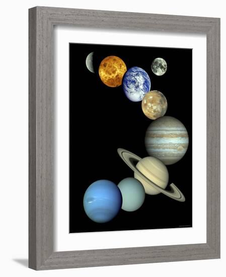 Solar System Montage-Stocktrek Images-Framed Photographic Print