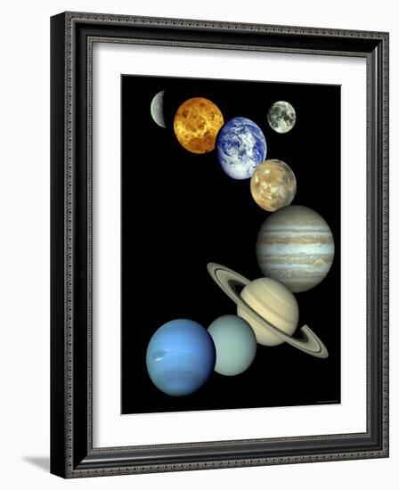 Solar System Montage-Stocktrek Images-Framed Photographic Print