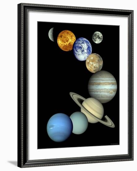 Solar System Montage-Stocktrek Images-Framed Photographic Print