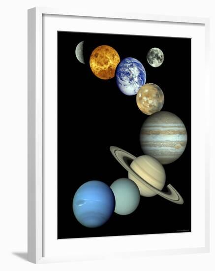 Solar System Montage-Stocktrek Images-Framed Photographic Print