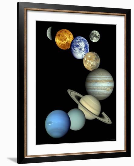 Solar System Montage-Stocktrek Images-Framed Photographic Print