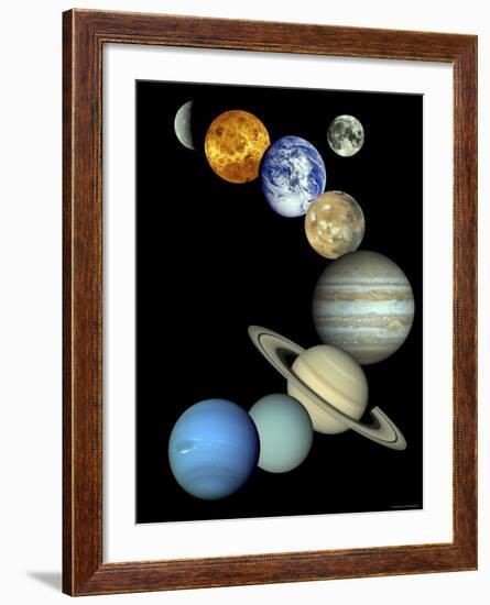 Solar System Montage-Stocktrek Images-Framed Photographic Print