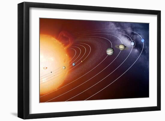 Solar System Orbits, Artwork-Detlev Van Ravenswaay-Framed Photographic Print