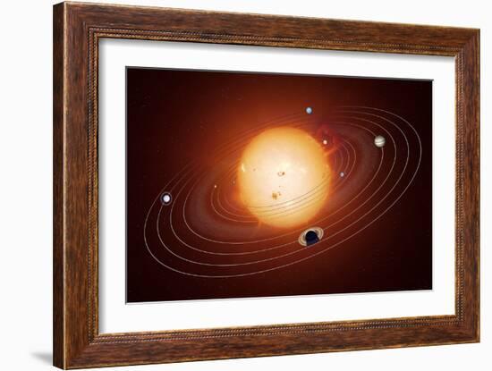 Solar System Orbits, Artwork-Detlev Van Ravenswaay-Framed Photographic Print