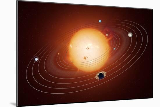 Solar System Orbits, Artwork-Detlev Van Ravenswaay-Mounted Photographic Print