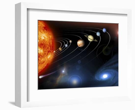 Solar System Planets-null-Framed Premium Photographic Print