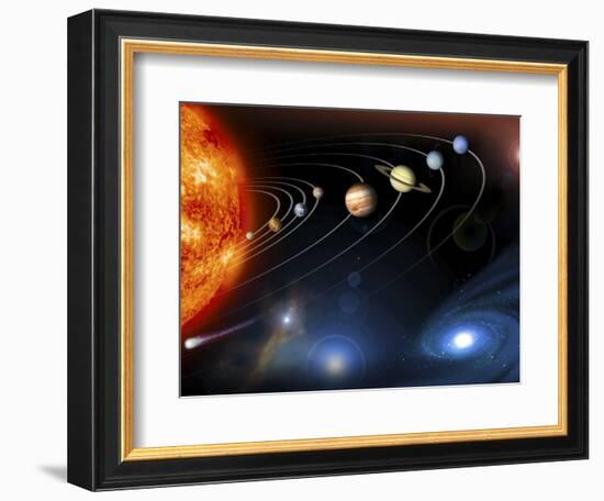 Solar System Planets-null-Framed Premium Photographic Print
