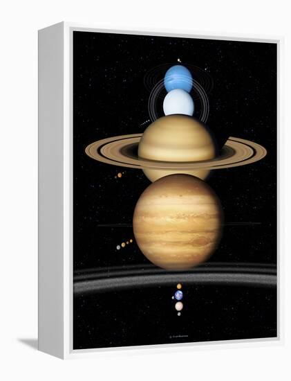 Solar System Planets-Detlev Van Ravenswaay-Framed Premier Image Canvas