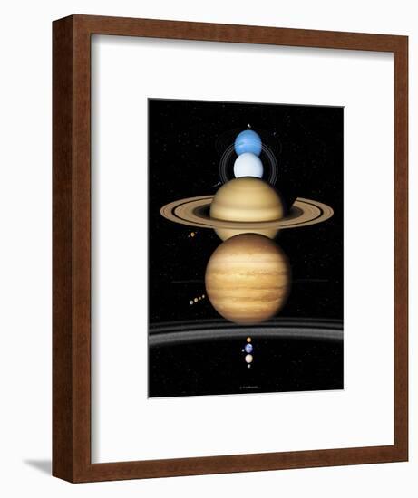 Solar System Planets-Detlev Van Ravenswaay-Framed Premium Photographic Print