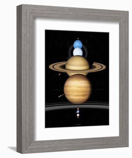 Solar System Planets-Detlev Van Ravenswaay-Framed Premium Photographic Print