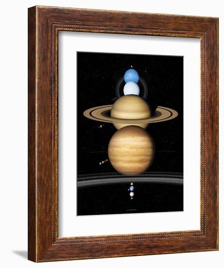 Solar System Planets-Detlev Van Ravenswaay-Framed Premium Photographic Print