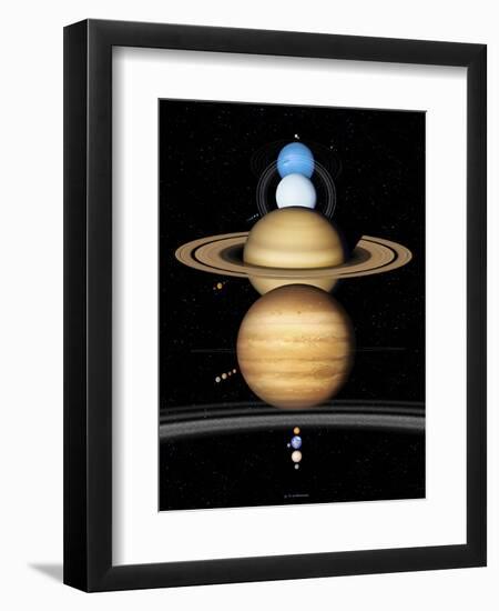 Solar System Planets-Detlev Van Ravenswaay-Framed Premium Photographic Print